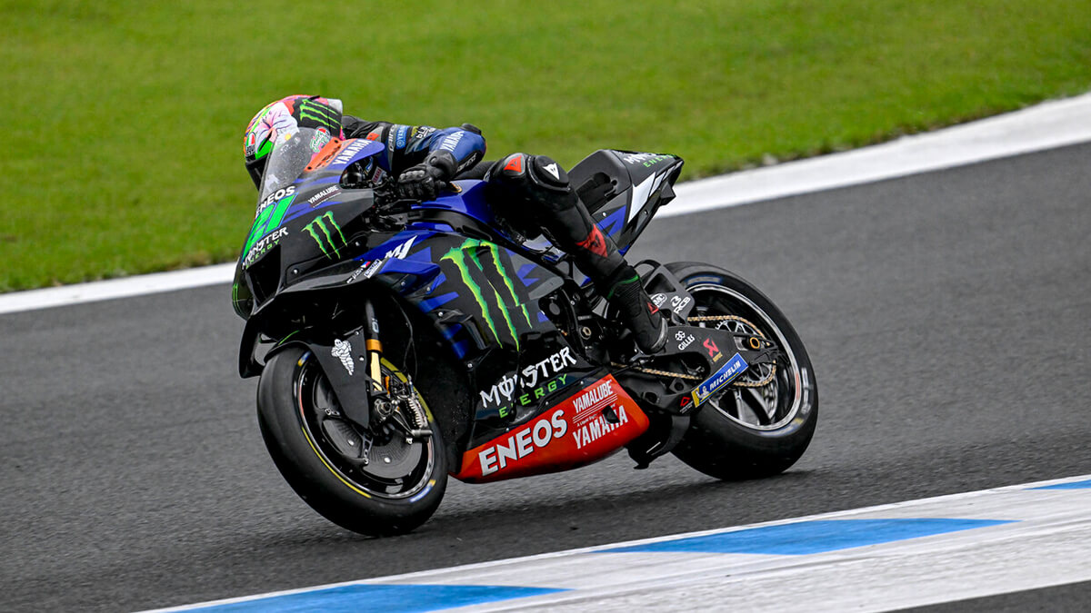 Rain Causes Anti Climactic End To Manufacturer's Home GP For Monster Energy Yamaha Moto GP
