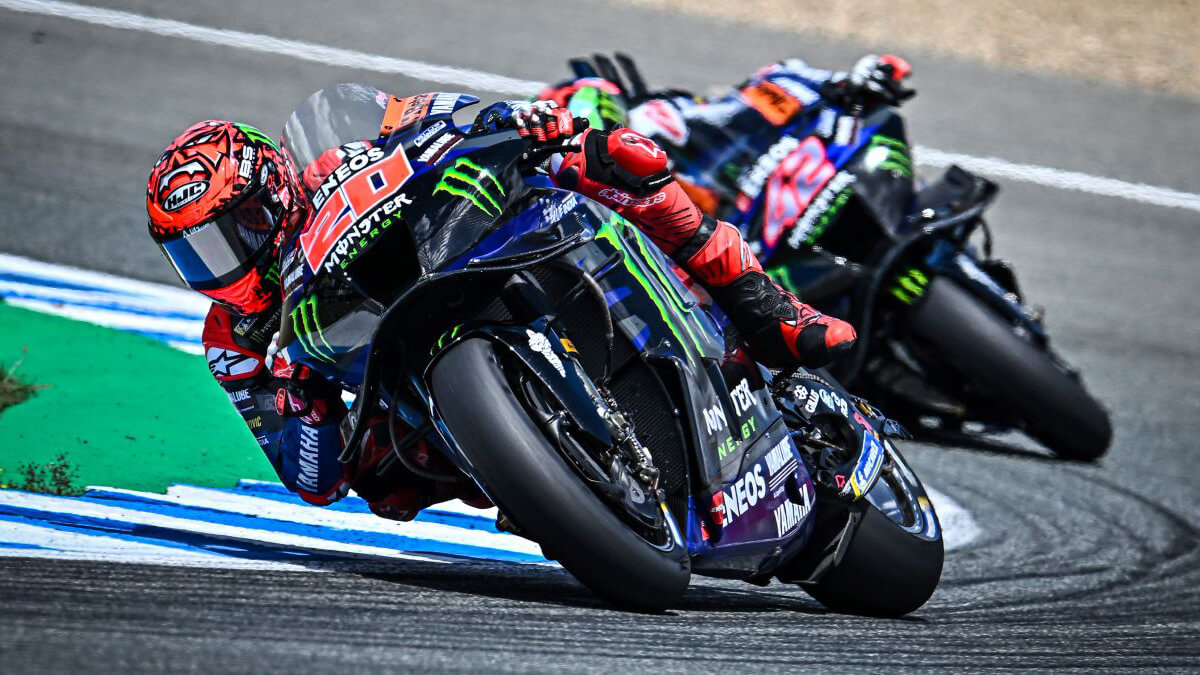 Monster Energy Yamaha Moto GP Duo Push To Points In Spanish GP Race