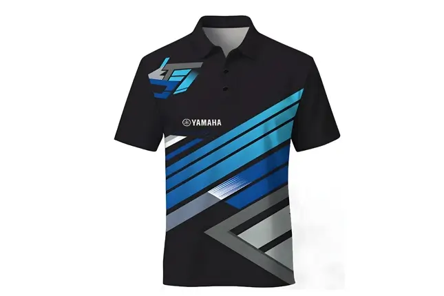 Yamaha Genuine Parts (YGP) - ABSTRACT BLACK POLO T SHIRT
